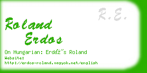 roland erdos business card